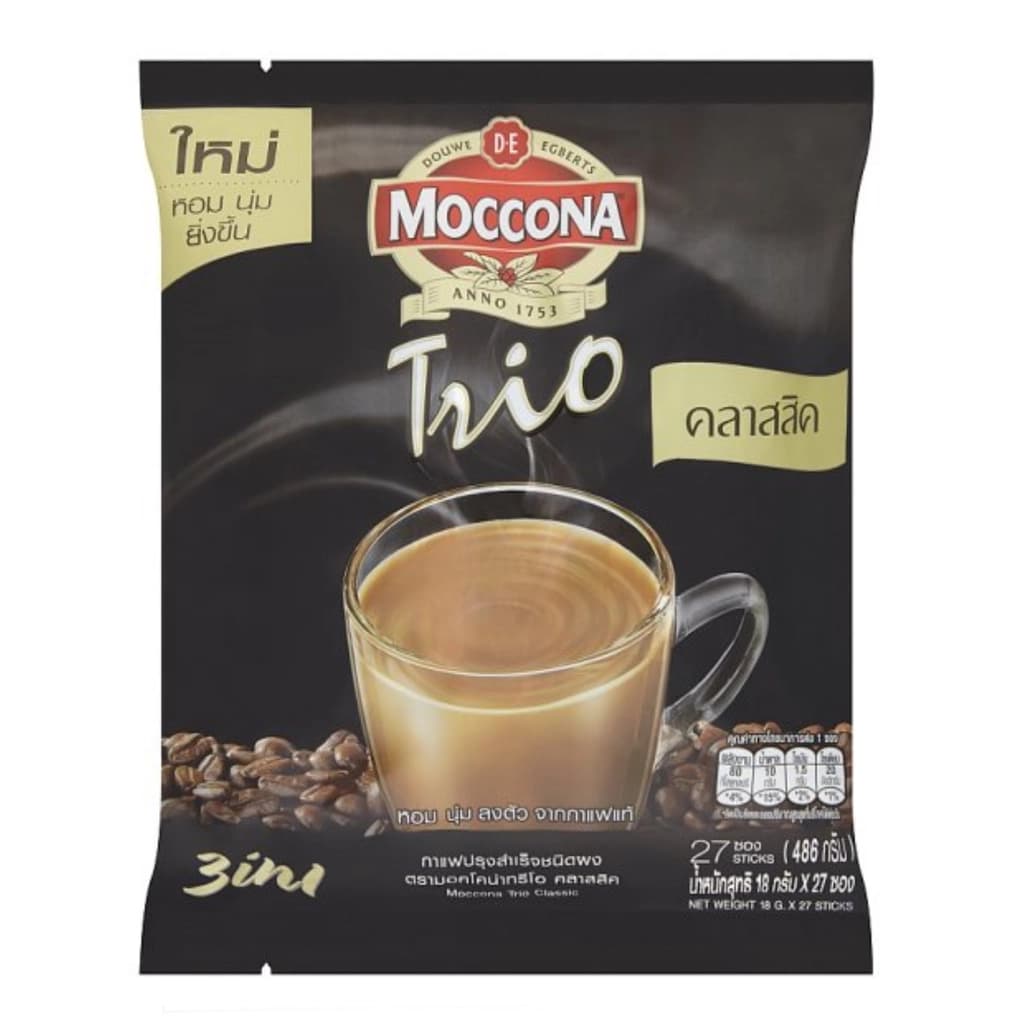 มอคโคน่า ทรีโอคลาสสิค กาแฟปรุงสำเร็จชนิดผง 18ก. แพ็ค 27 ซอง