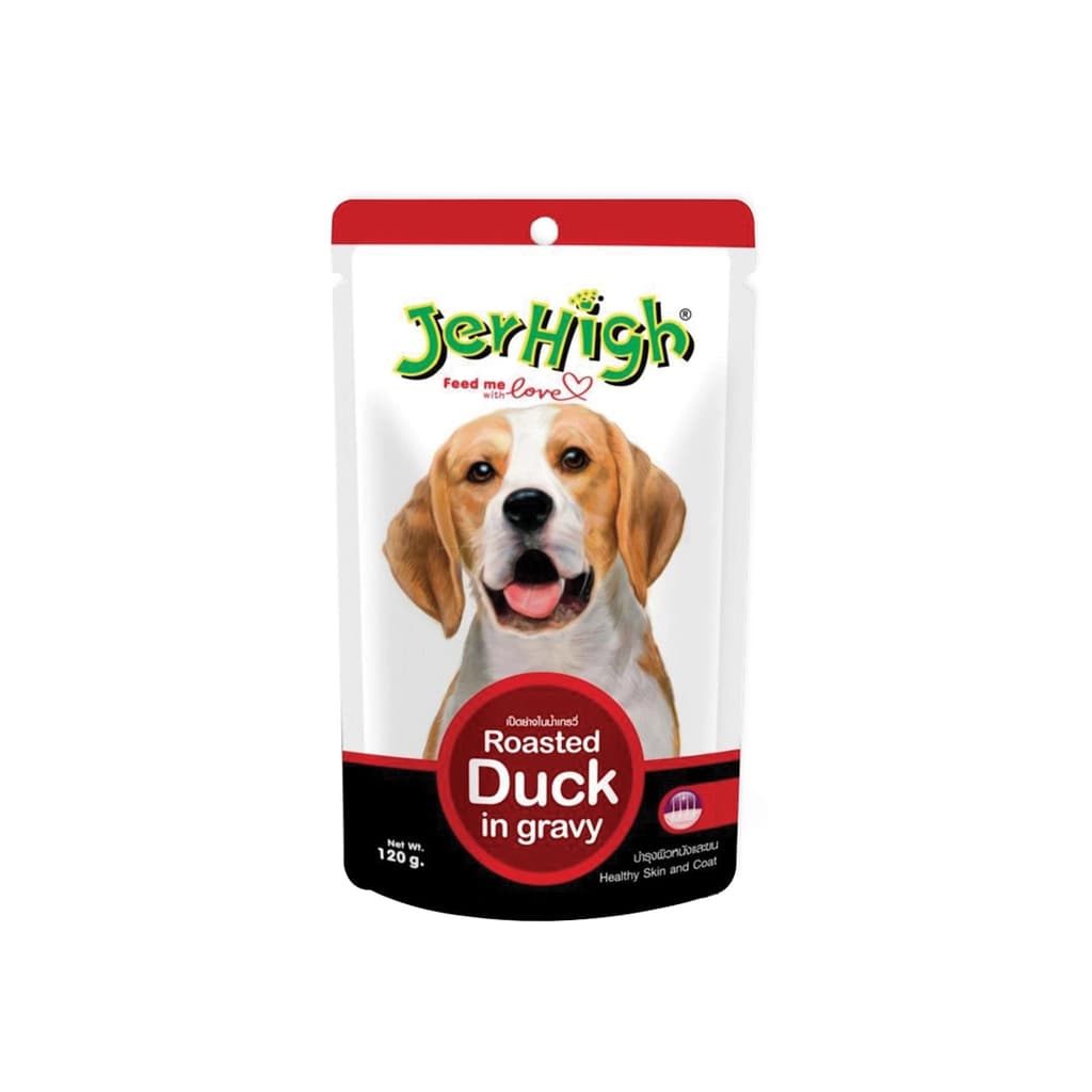 Jerhigh Wet Dog Food Roasted Duck In Gravy 120G.