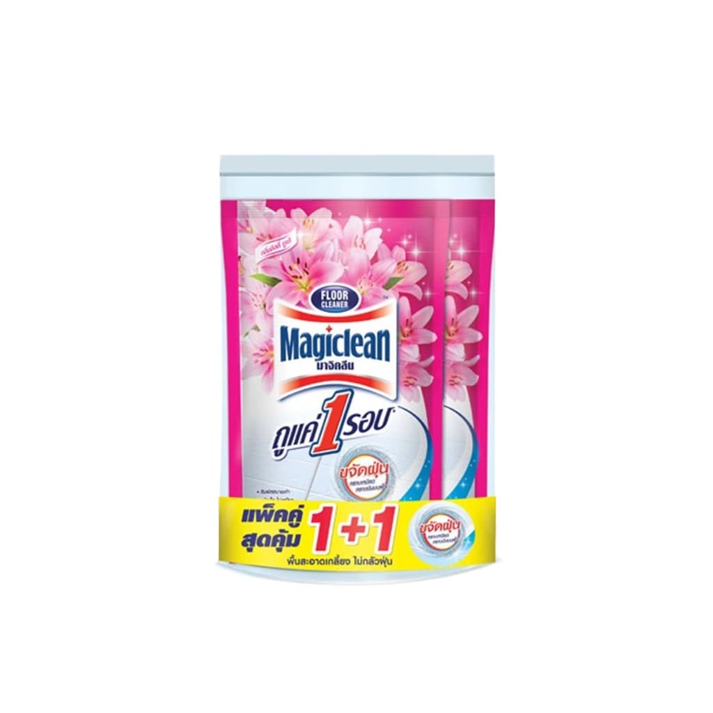 มาจิคลีนน้ำยาล้างพื้น สีชมพู 680มล แพ็คคู่