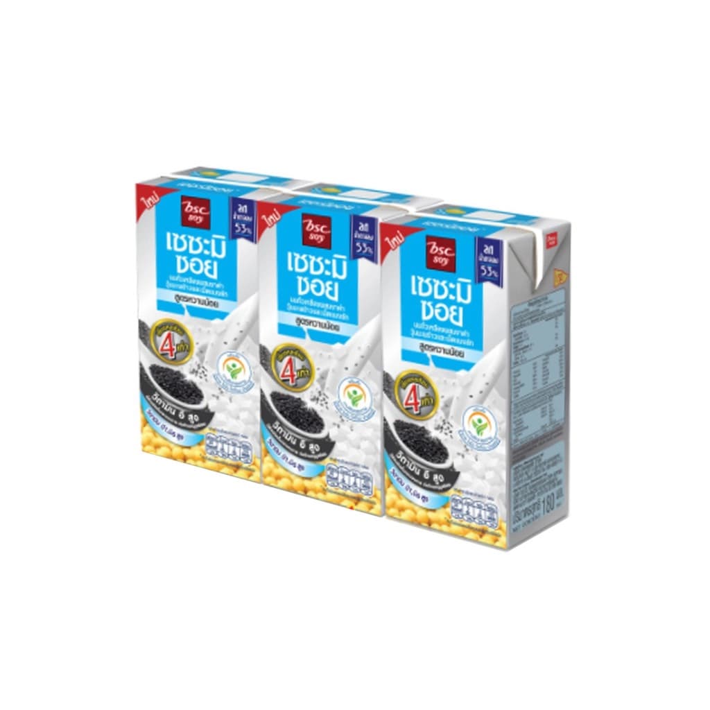 Bsc Soy Milk With Sesame Low 180Ml.*3