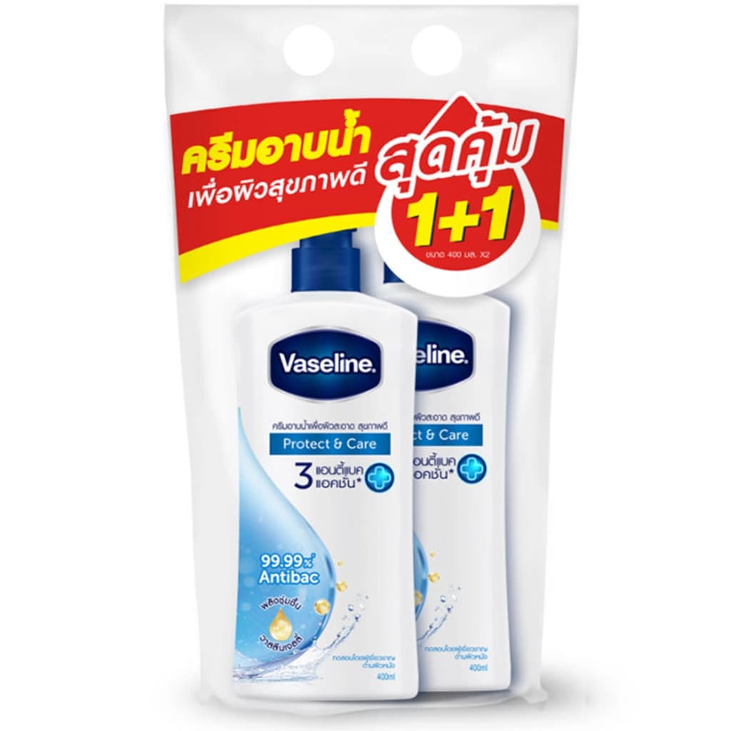 วาสลีน ครีมอาบโพรเทคแคร์ปั๊ม 400มล.*2