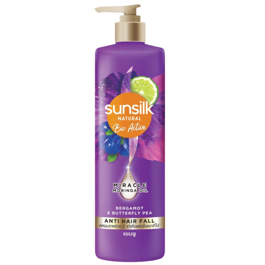 Sunsiilk Natural Bio Active Miracle Moringa Oil Bergamot & Butterfly Pea Anti Hair Fall Shampoo 380ML