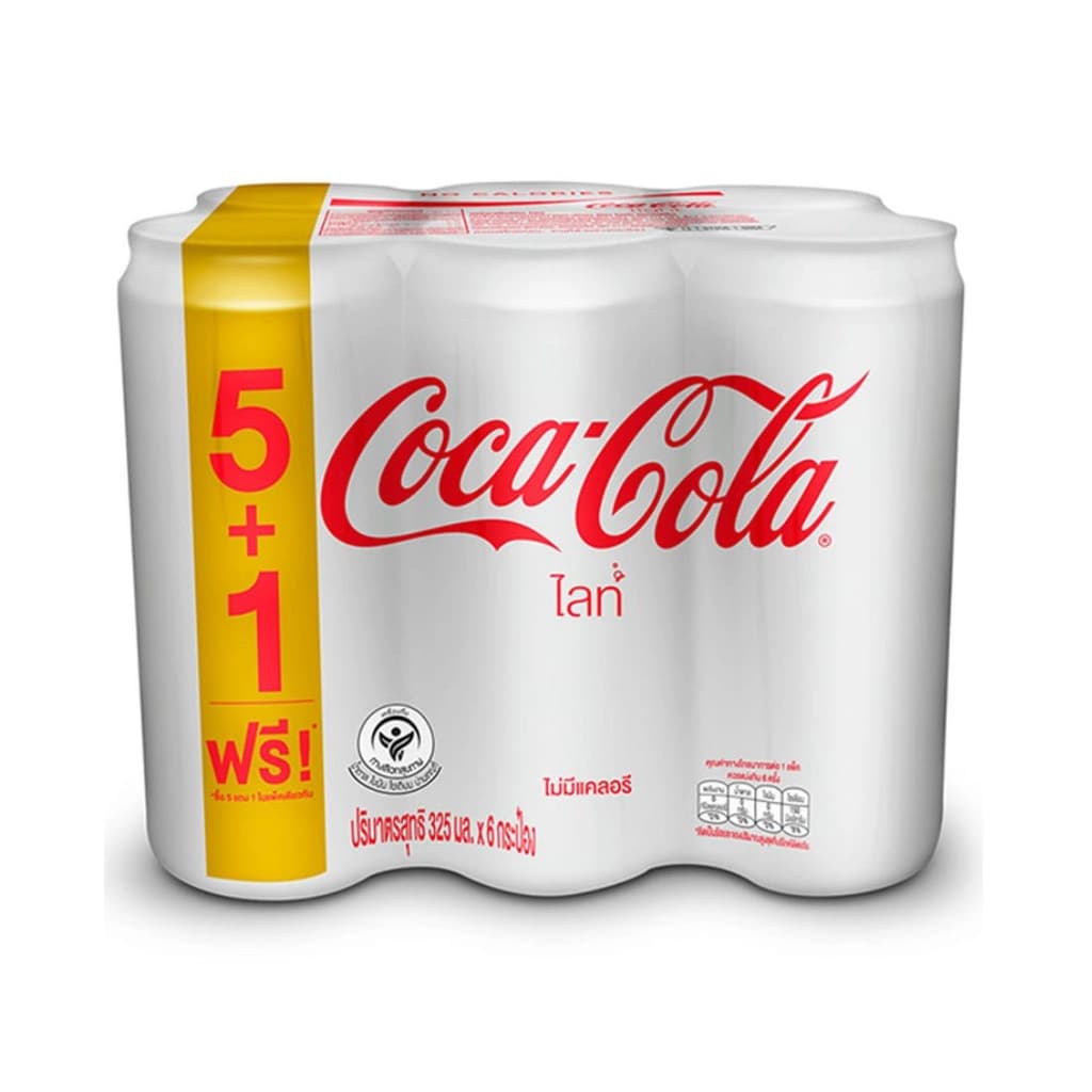 Coke Soft Drink Light 325ML. Pack 5+1