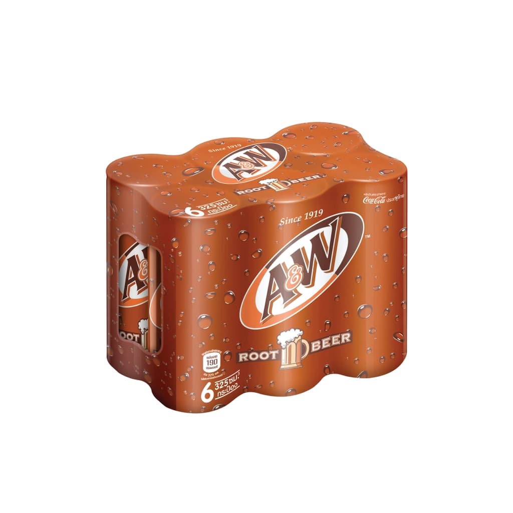 A&W Soft Drink 325ML. Pack 6
