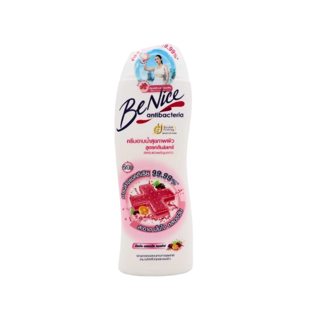 บีไนซ์ ครีมอาบน้ำแอนตี้แบคฯชมพูขวด180ML.
