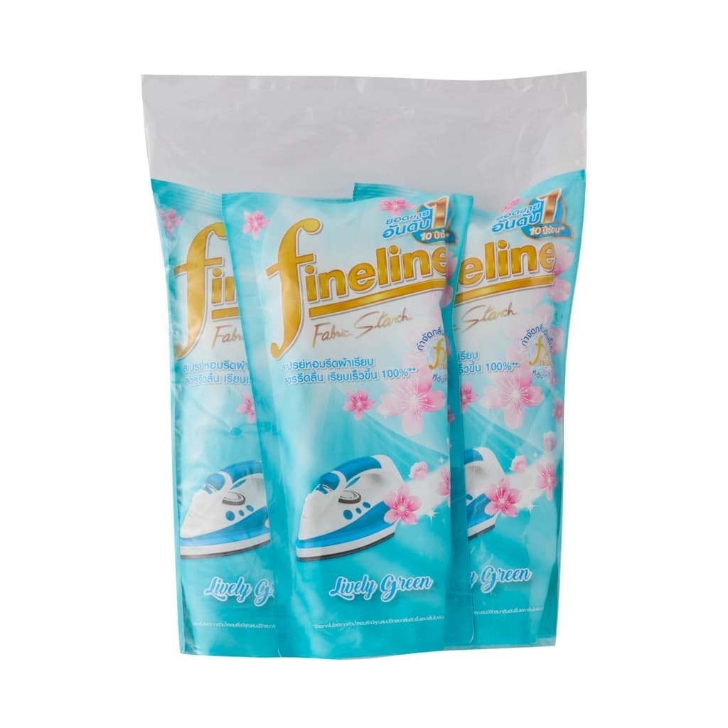 ไฟน์ไลน์ ผลิตภัณฑ์รีดผ้าเรียบสีเขียวถุงเติม 500มล. แพ็ค 3