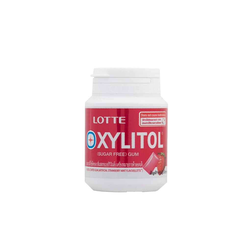 Lotte Xylitol Strawberry Mint 58G.