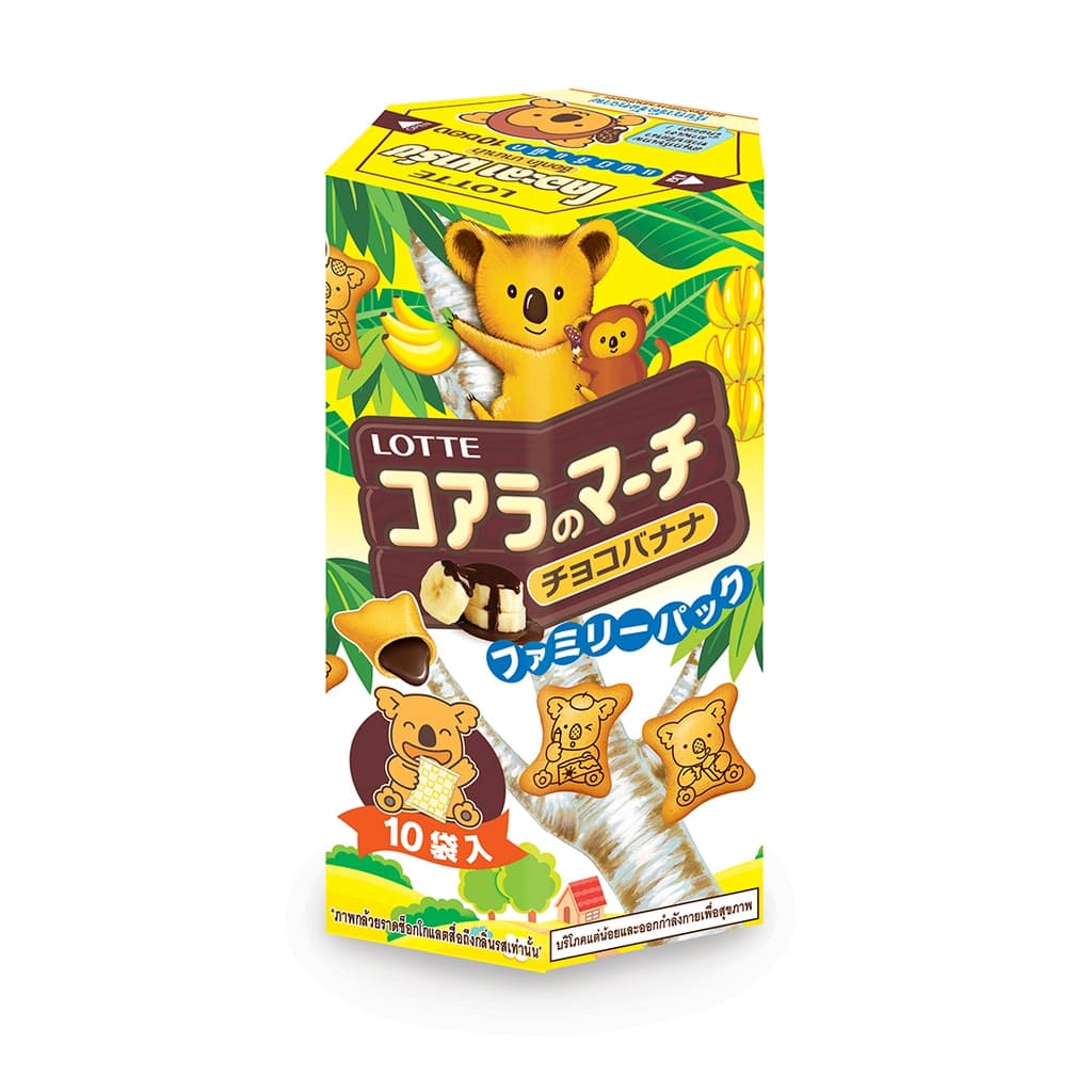 Lotte Koalas March Choco Banana Family Pack 195G.