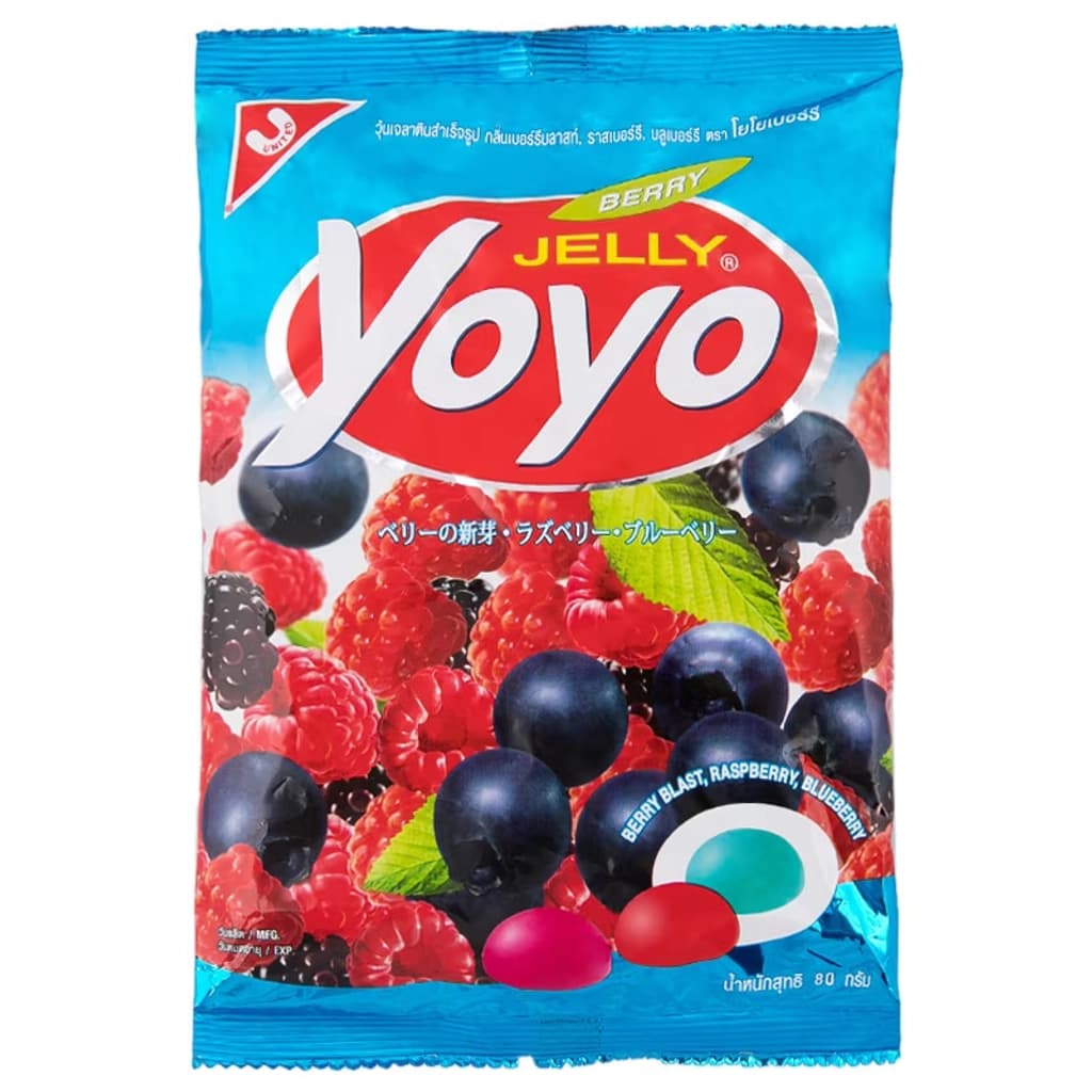 โยโย วุ้นเจลาตินเบอร์รีบลาสท์ราส&บลูฯ80G