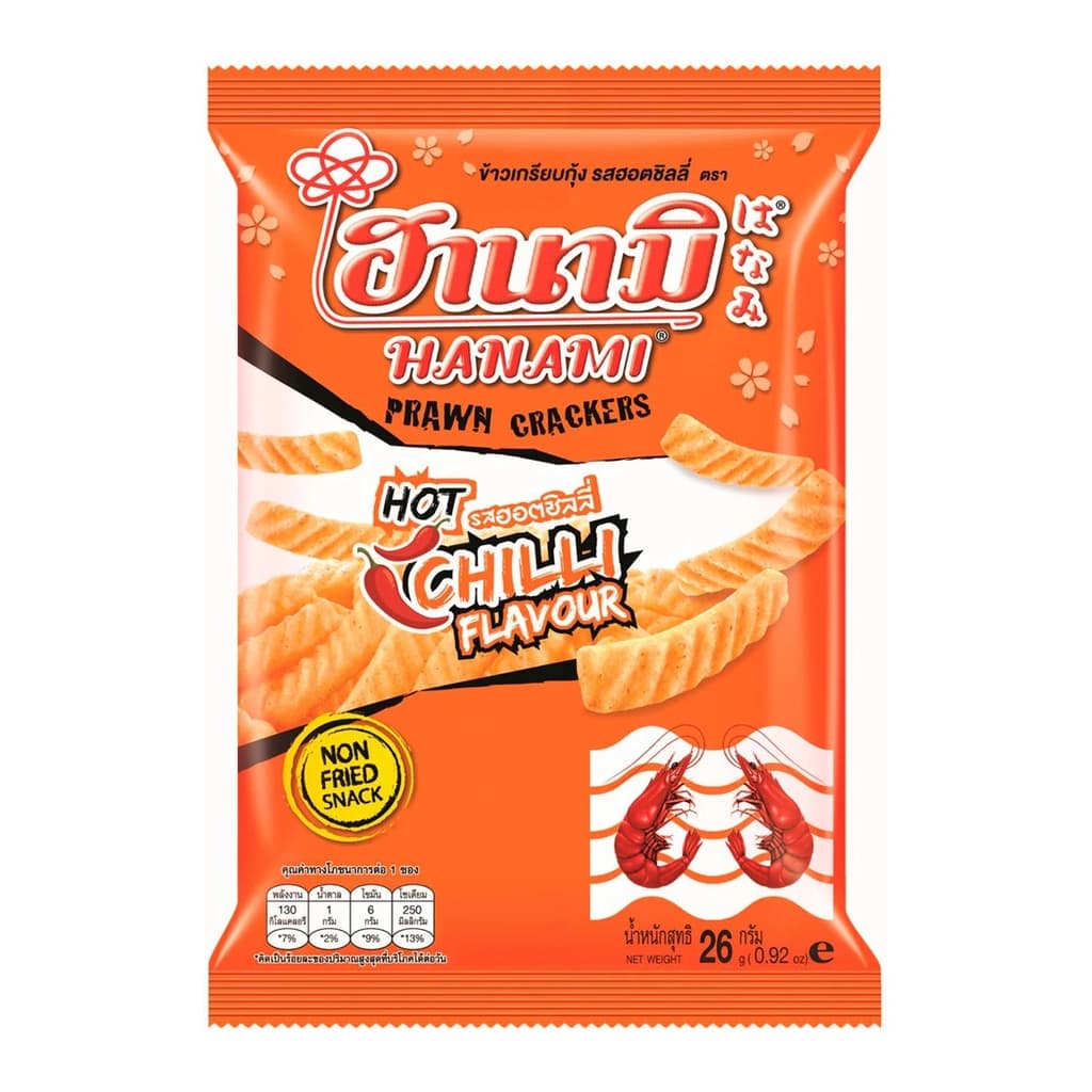 ฮานามิ ฮอตชิลลี่ข้าวเกรียบกุ้ง 26ก