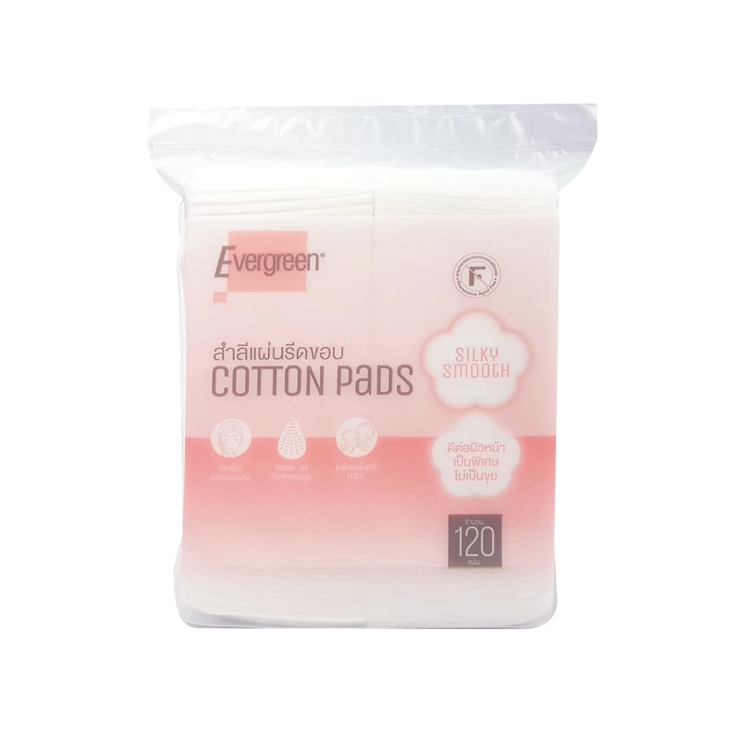 Evergreen Cotton Pad Silky Smooth 120Sheets