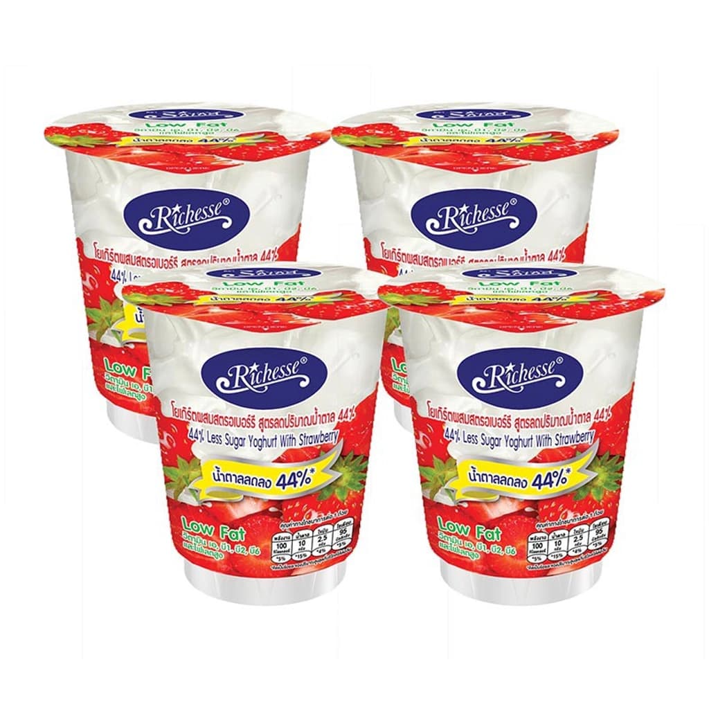 Richesse Yoghurt With Strawberry 135G. Pack 4