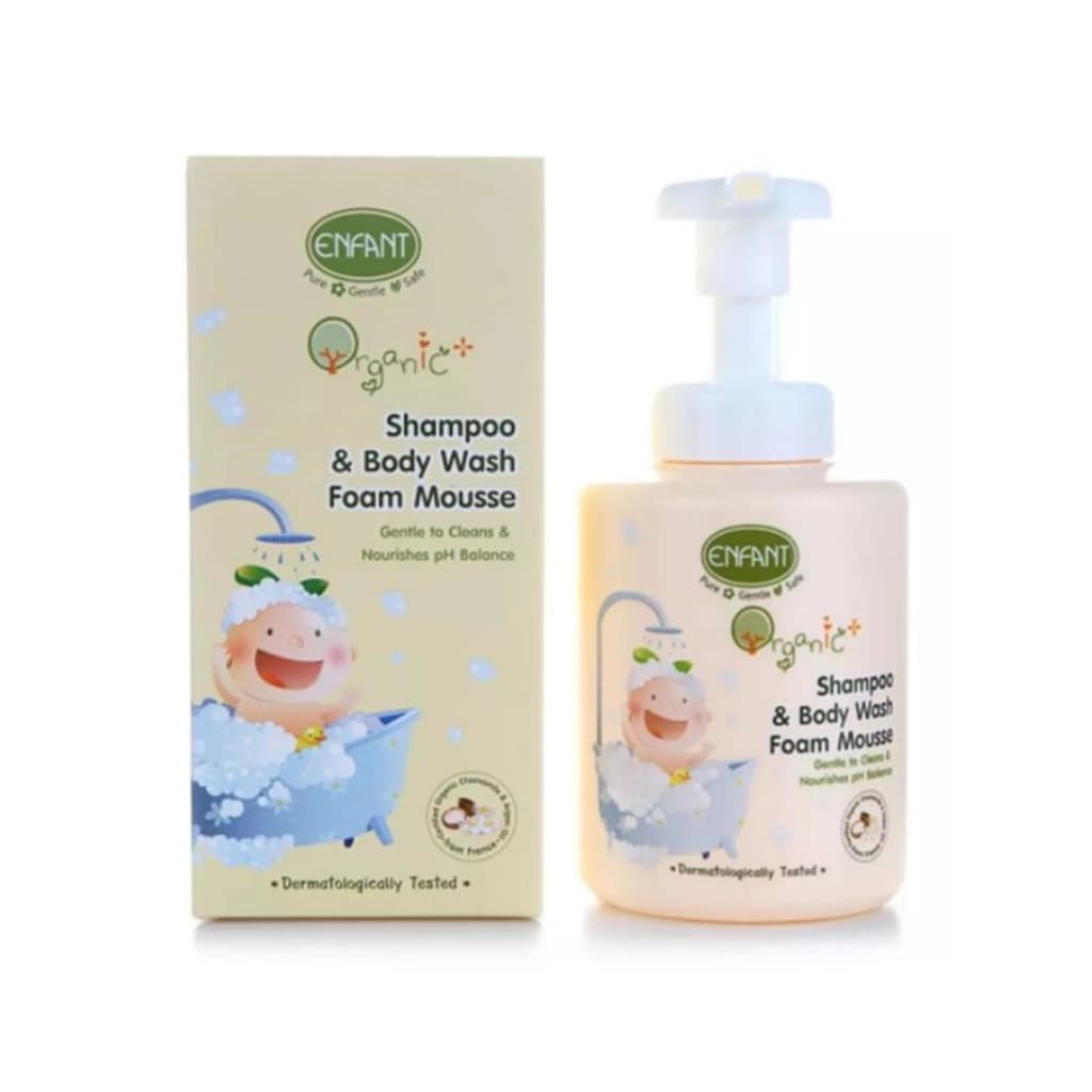 Enfant Organic Shampoo & Body Wash Foam Mousse 400ML.