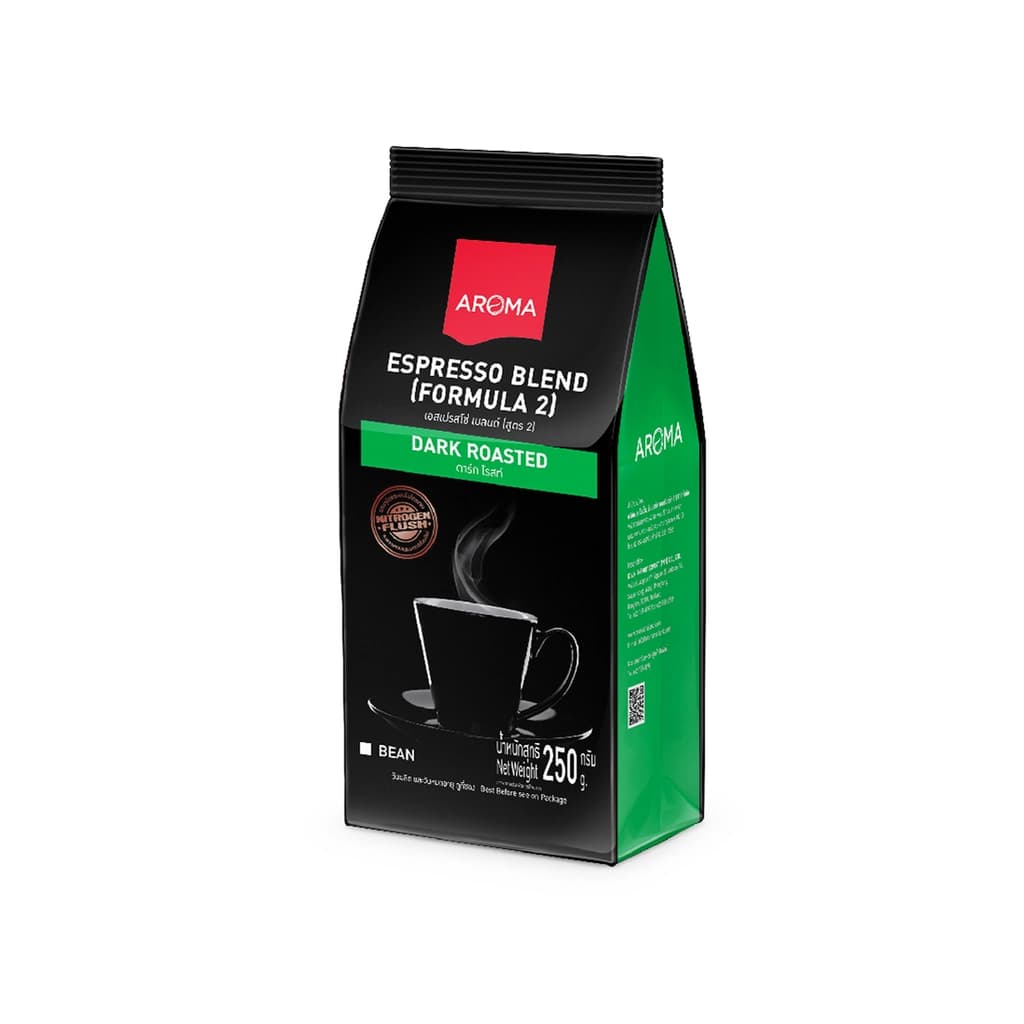 Aroma Espresso Bean Formula 2 Dark Roasted 250G.
