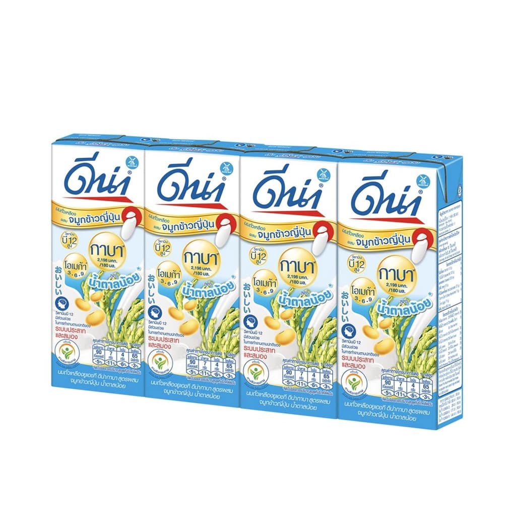 Dna UHT Soy Milk Bio Gaba Low Sugar 180ML. Pack 4