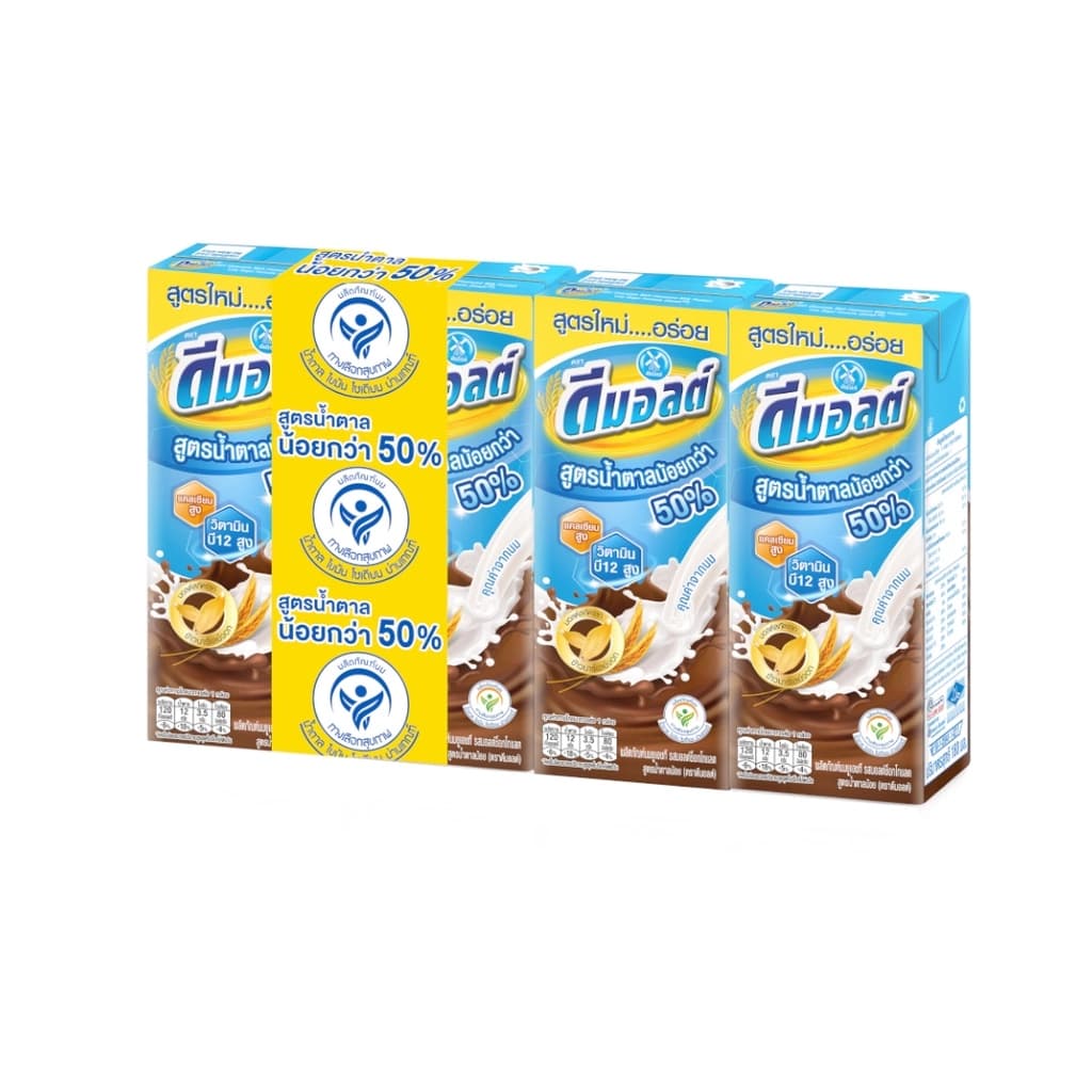 ดีมอลต์ นมมอลต์หวานน้อย4X180ML.