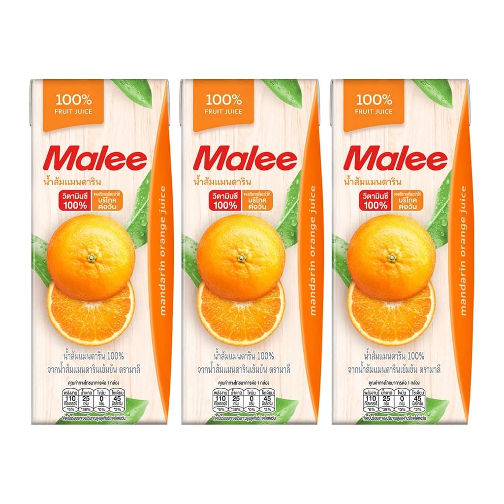 มาลี น้ำส้ม100% 3X200ML.