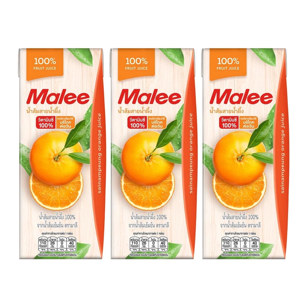 มาลี น้ำส้มสายน้ำผึ้งUHT100% 3X200ML.