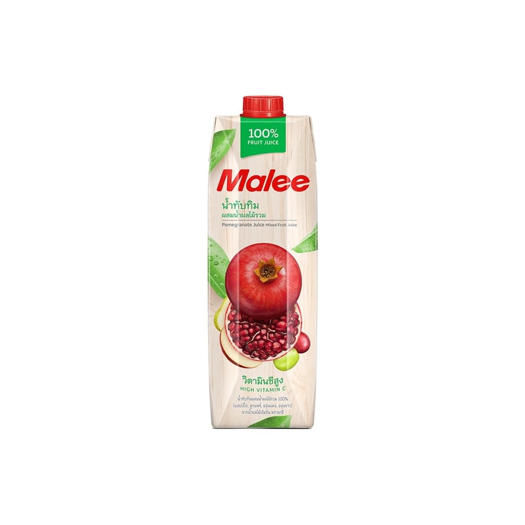 Malee Pomegranate Juice Mixed Fruit Juice 100percent 1000ML.