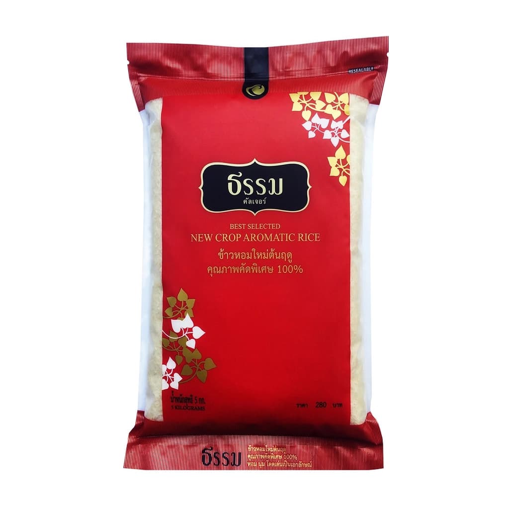 ธรรม ข้าวหอมใหม่ต้นฤดูคัดพิเศษ100% 5กก.