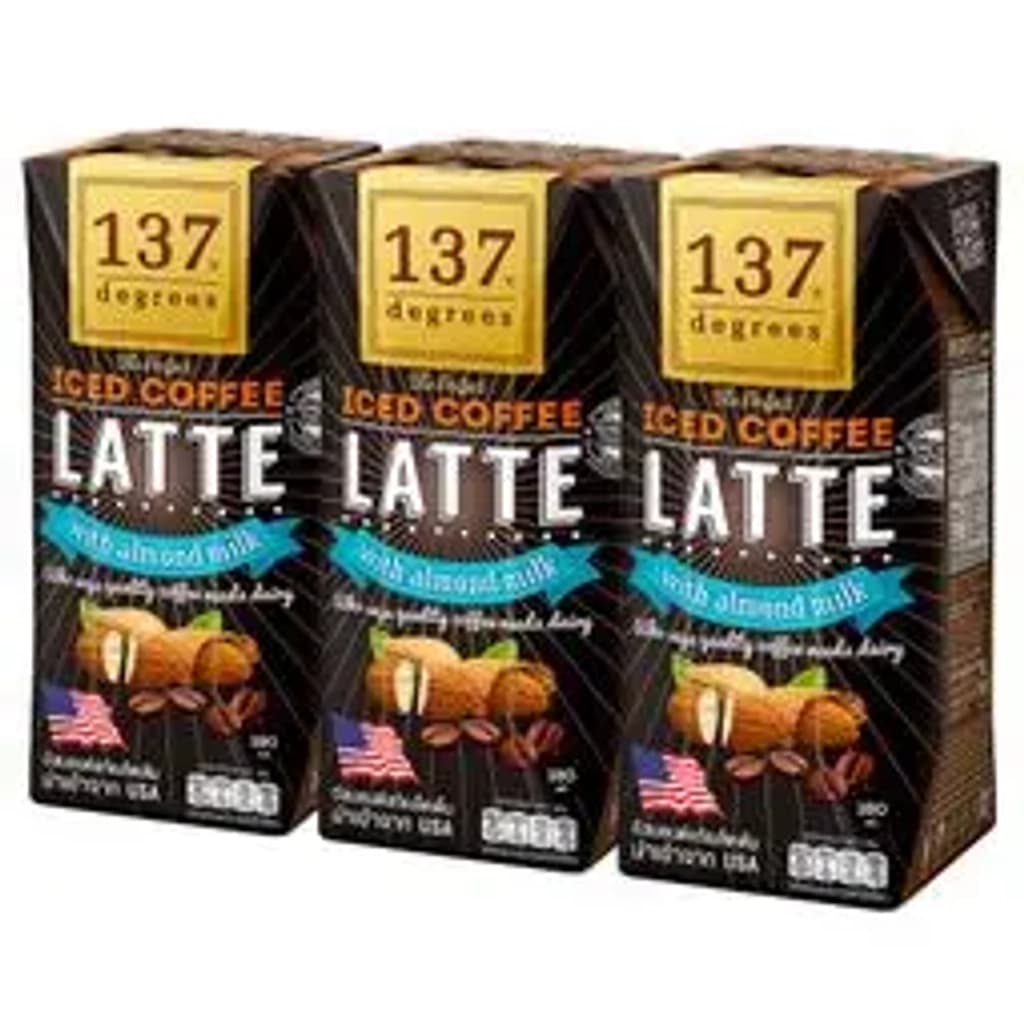 137 ดีกรี น้ำนมอัลมอนด์สูตรกาแฟลาเต้ 180มล. แพ็ค 3