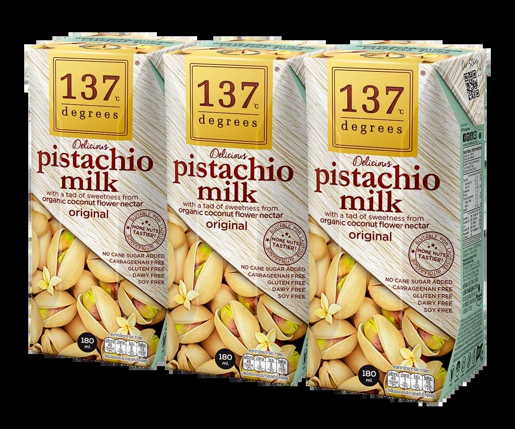 137 ดีกรี นมพิสตาชิโอสูตรดั้งเดิม 180มล. แพ็ค 3