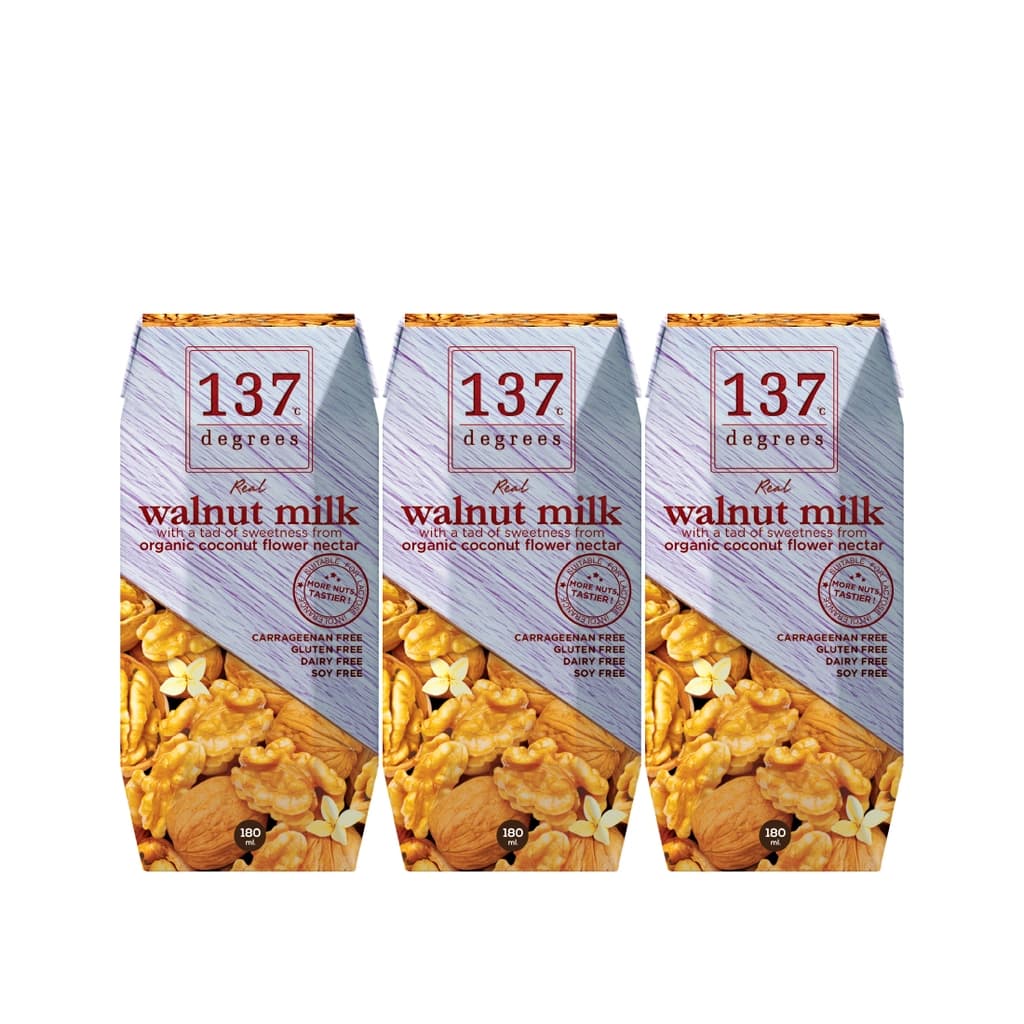 137 ดีกรี นมวอลนัทสูตรดั้งเดิม 180มล. แพ็ค 3