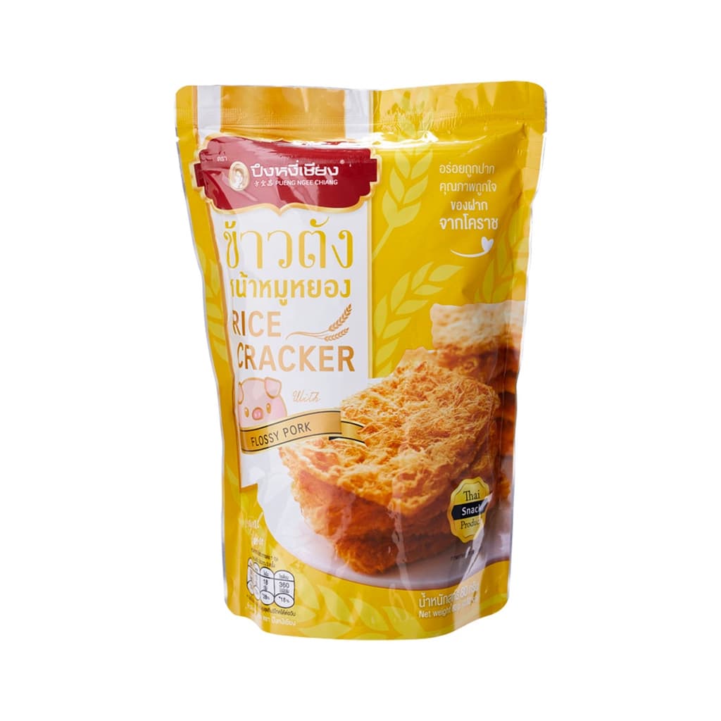 Pueng Ngee Chiang Rice Cracker Flossy Pork 90G.