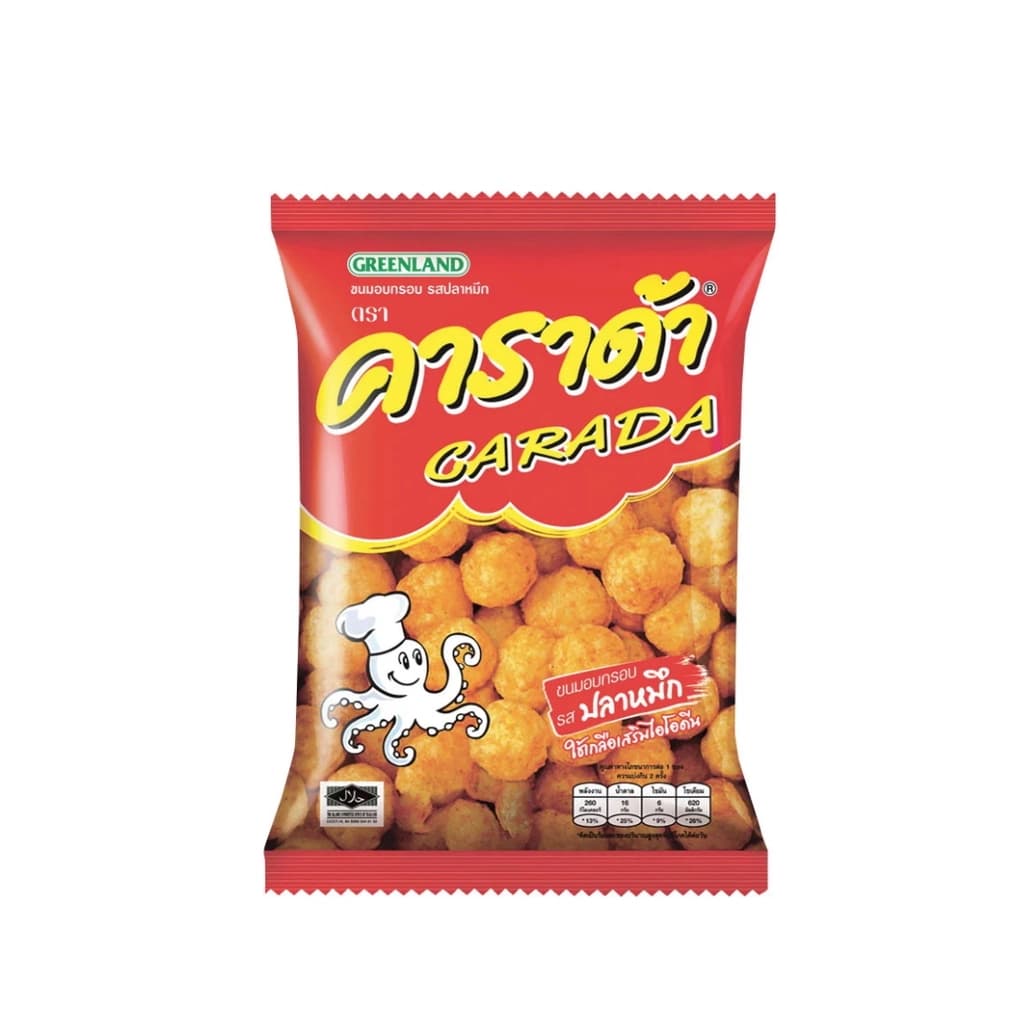 คาราด้า ขนมอบกรอบรสปลาหมึก 68ก.