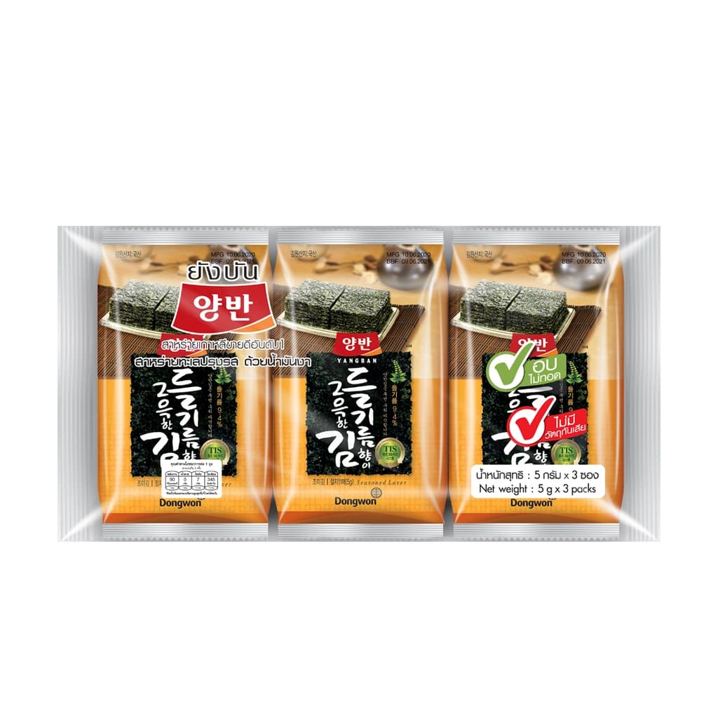 Yangban Seaweed Sesame Oil 15 G.