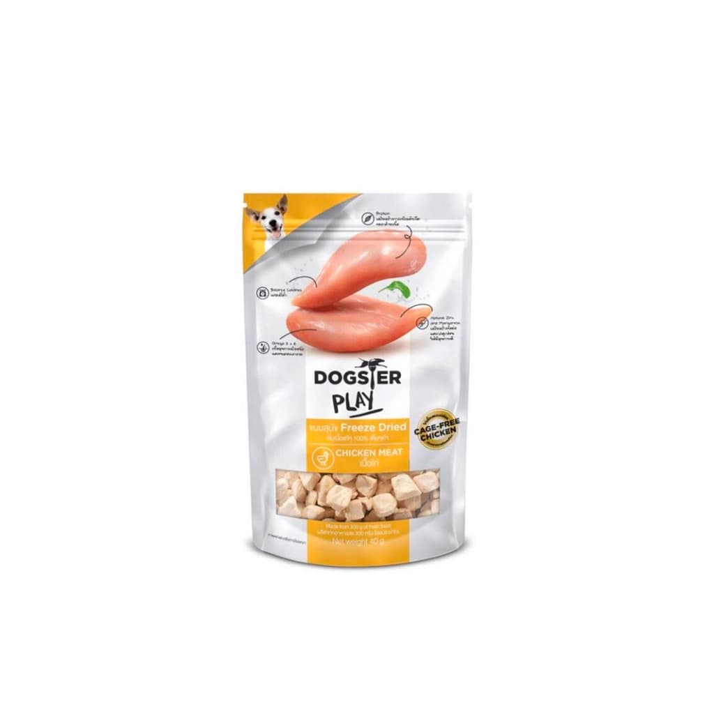 Dogster Play Freeze Dried Dogs and Cats Treats Chicken 40G.