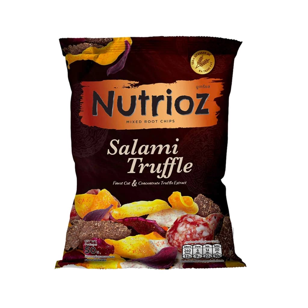 Nutrioz Mixed Root Chips Salami Truffle Flavor 50G.