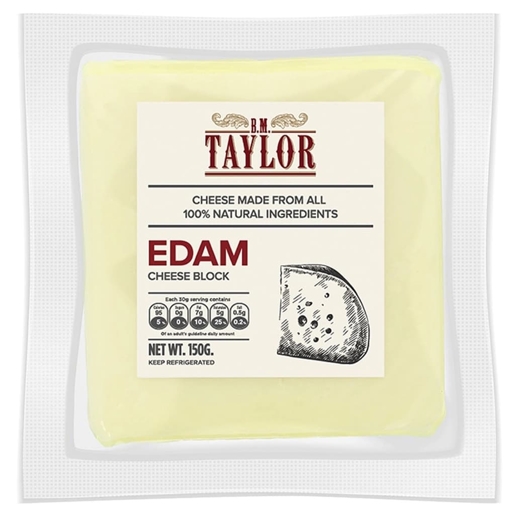 B.M.Taylor Edam Cheese Block 150G.