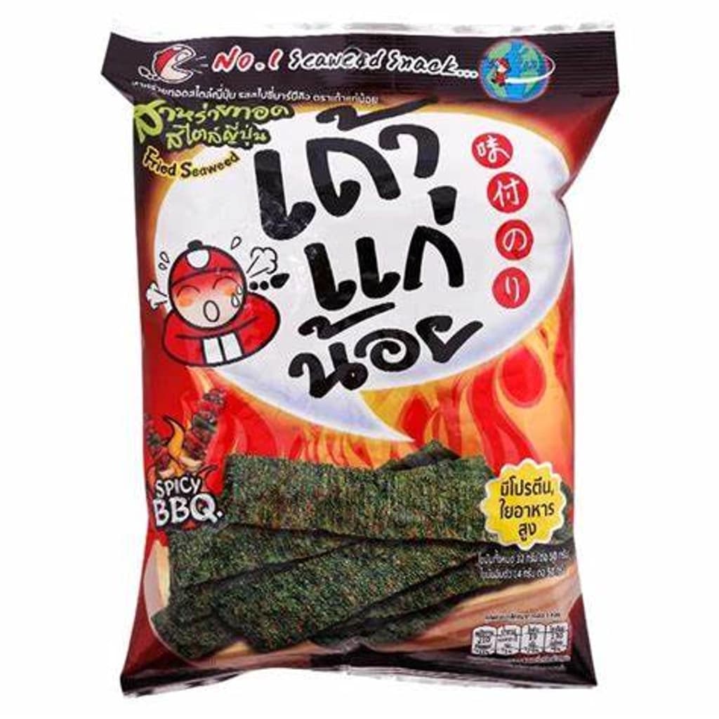 เถ้าแก่น้อย สาหร่ายทอดรสสไปซี่บาร์บีคิว 30ก.