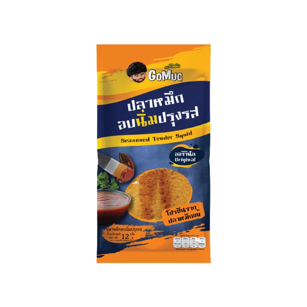 โกหมึก ปลาหมึกอบนิ่มปรุงรส 12กรัม