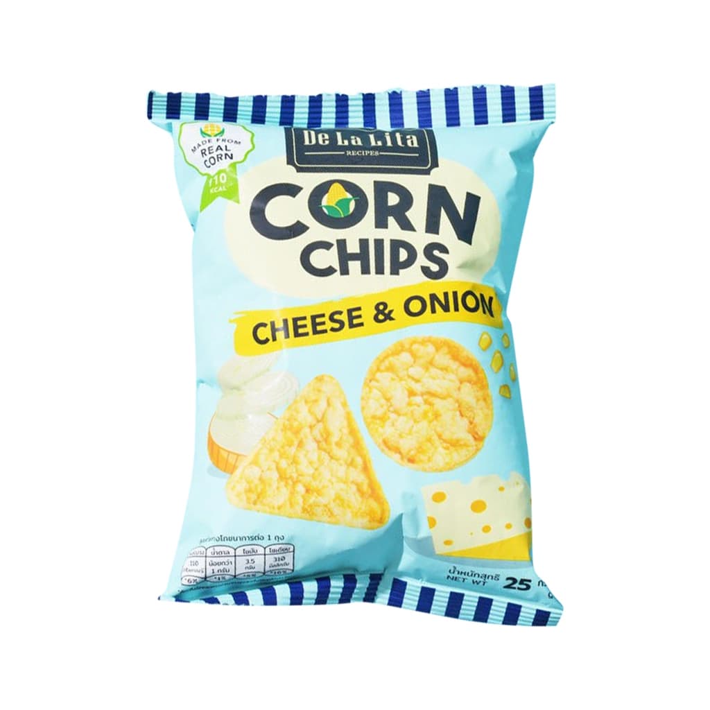 DE LA LITA CORN CHIPS CHEESE & ONION 25G
