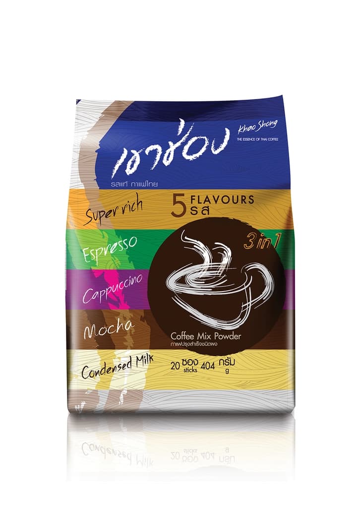 เขาช่อง กาแฟปรุงสำเร็จชนิดผงรวม 5 รสชาติ 20 ซอง 404ก.
