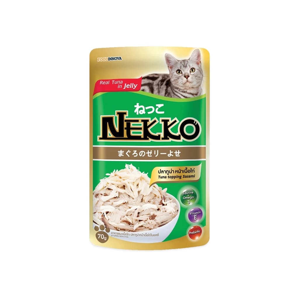 Nekko Tuna Jelly Topping Sasami 70G.