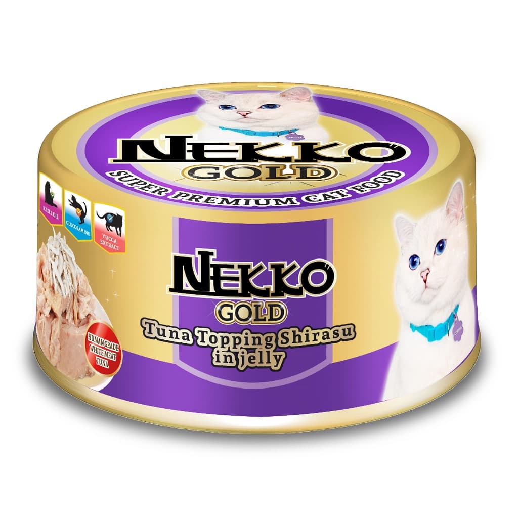 Nekko Gold Can Tuna Shirasu In Jelly 85G.