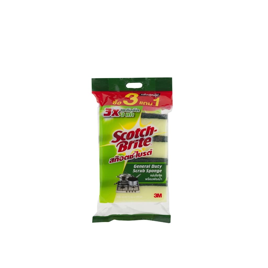 3M Gerneral Duty Scrub Sponge Special Pack 4