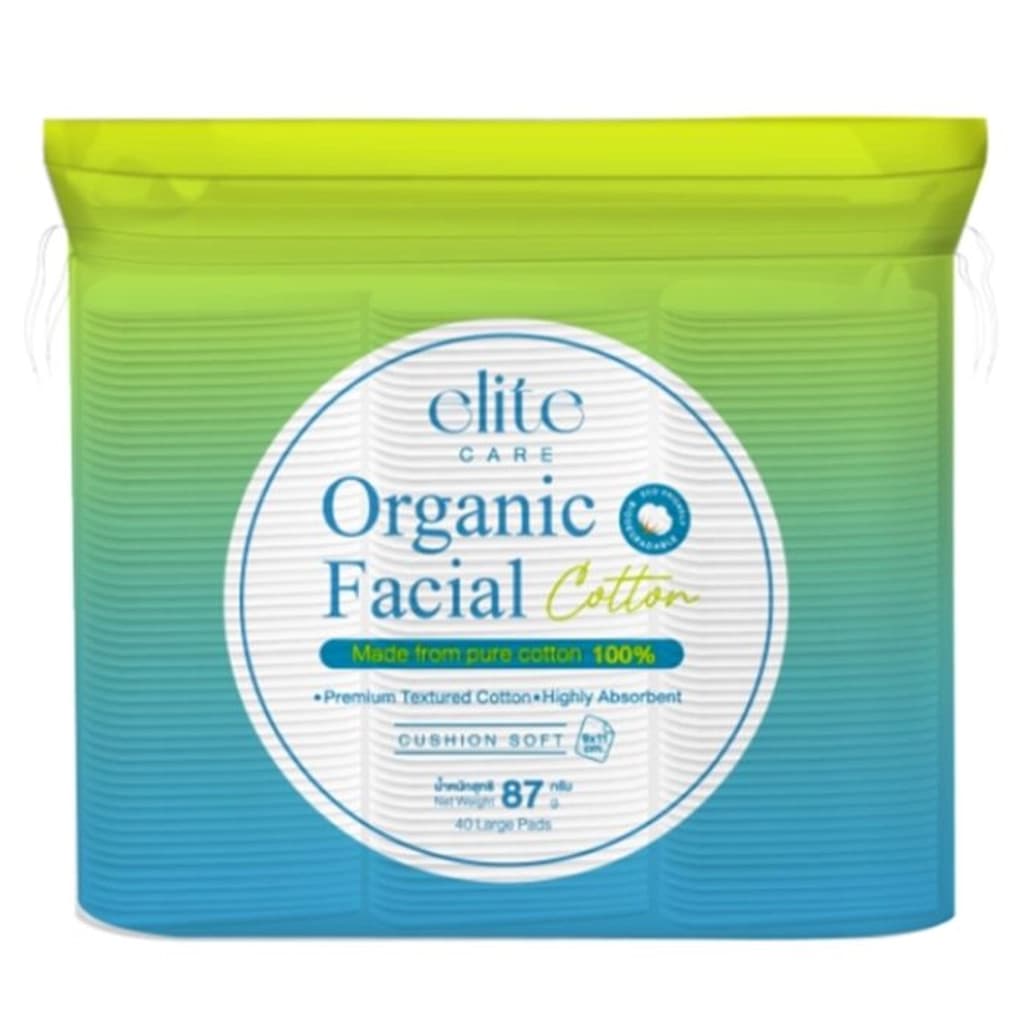 elite CARE ORGANIC FACIAL COTTON 40 Pads