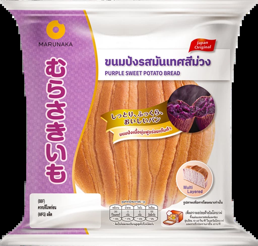 ดีพลัส ขนมปังรสมันเทศสีม่วง 75ก.