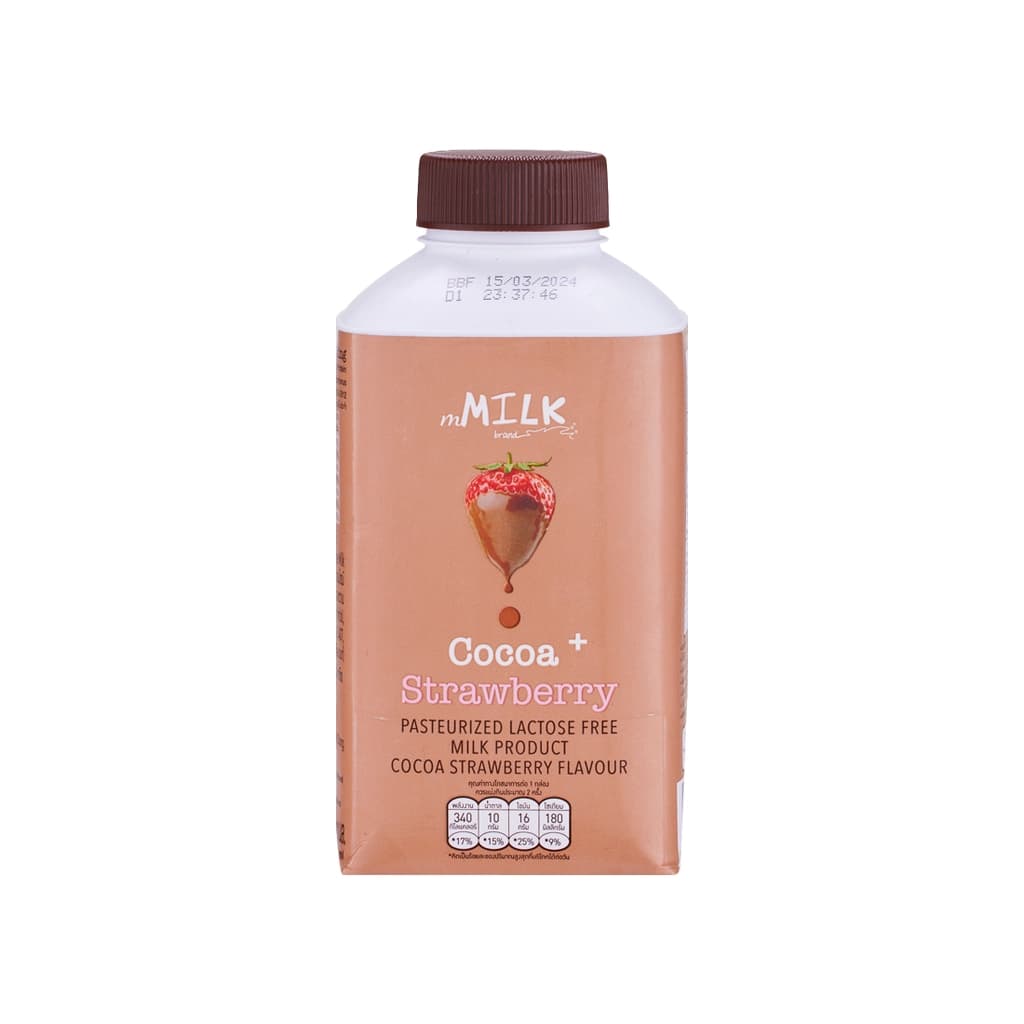 Mmilk Lactose Free Cocoa Strawberry Flavour 430ML.