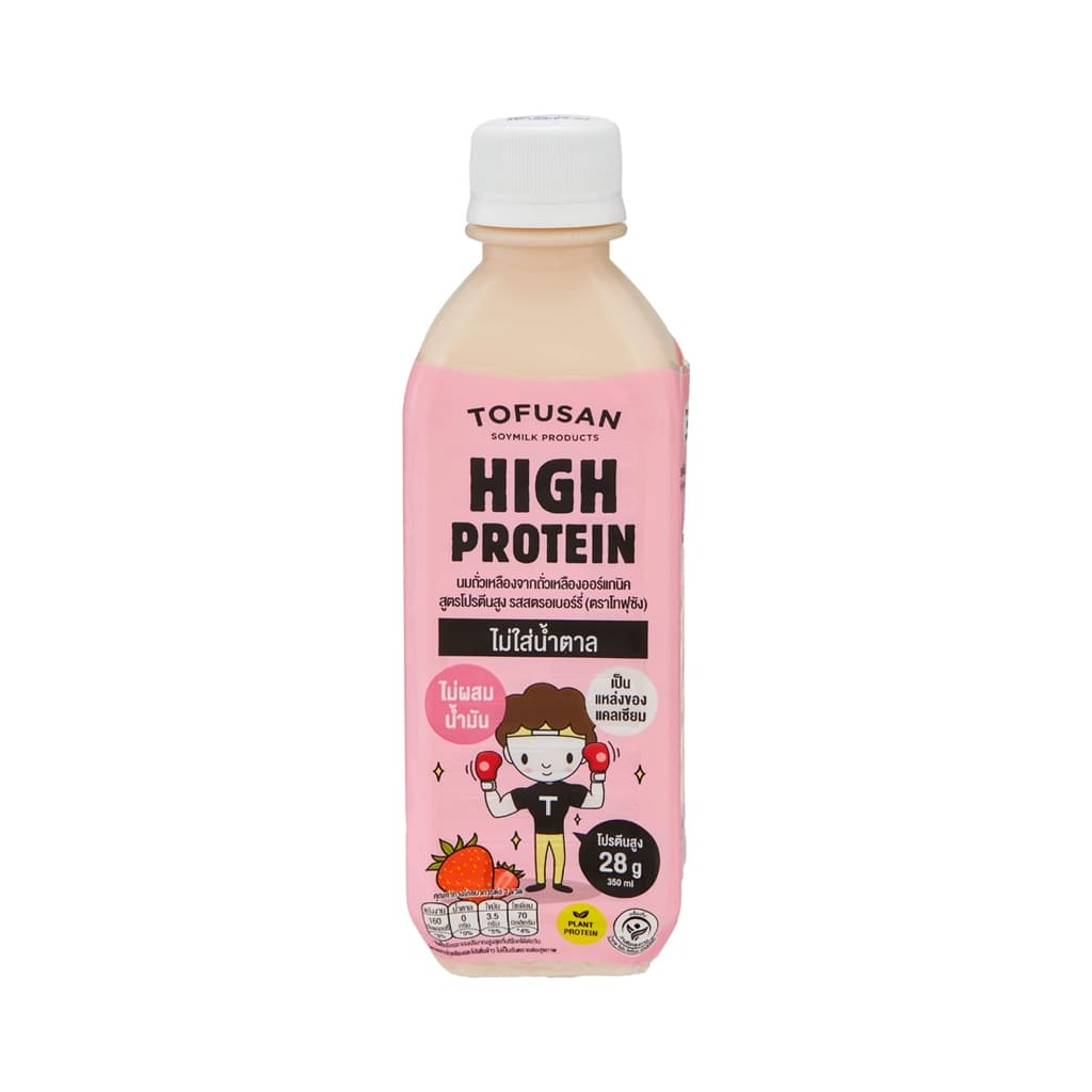 Tofusan High Protein 0% Sugar Strawberry 350ML.