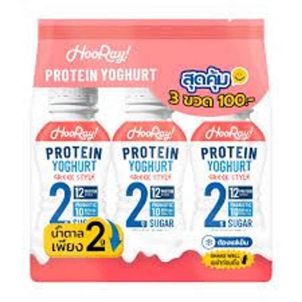 Hooray! Drinking Yoghurt Contains Protein Strawbery 230ml.*3