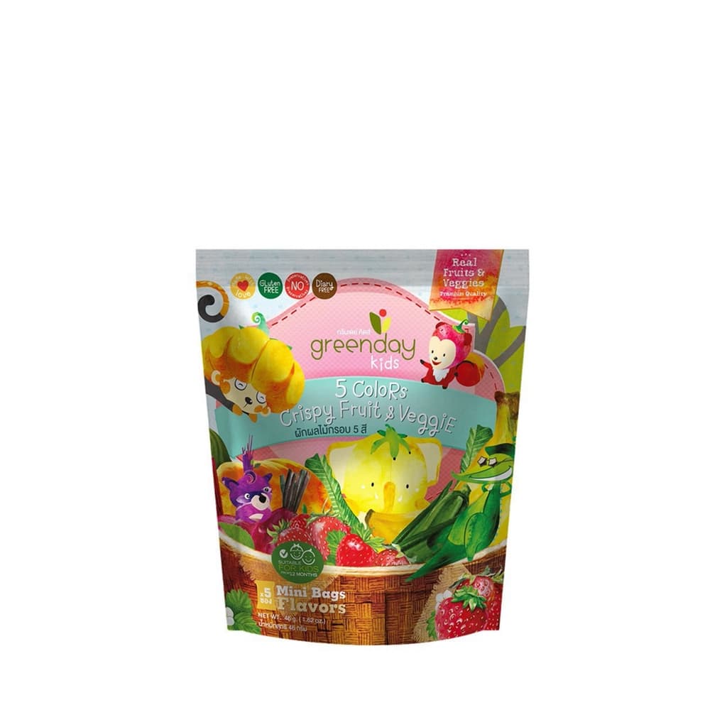 กรีนเดย์ ผักผลไม้อบกรอบ 5 สี 46ก.