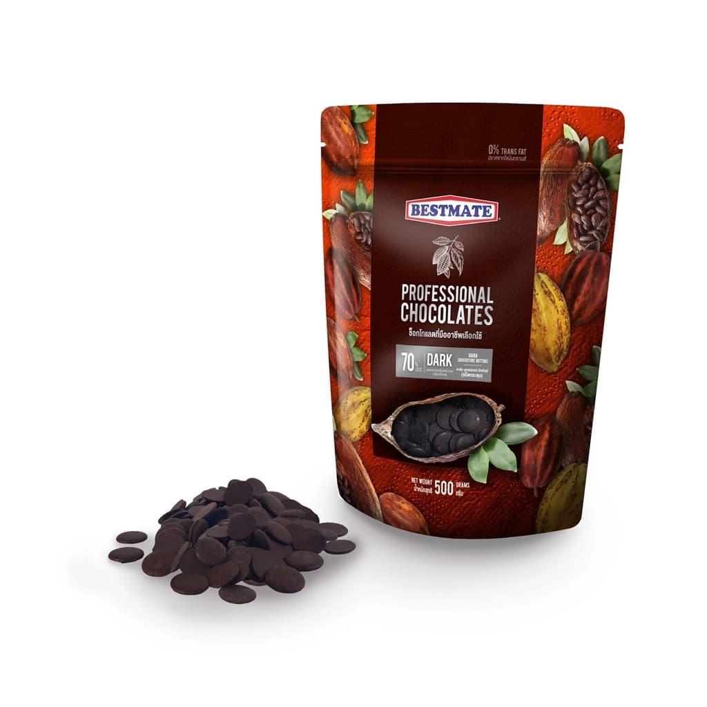 70% Dark Couverture Buttons 500G.