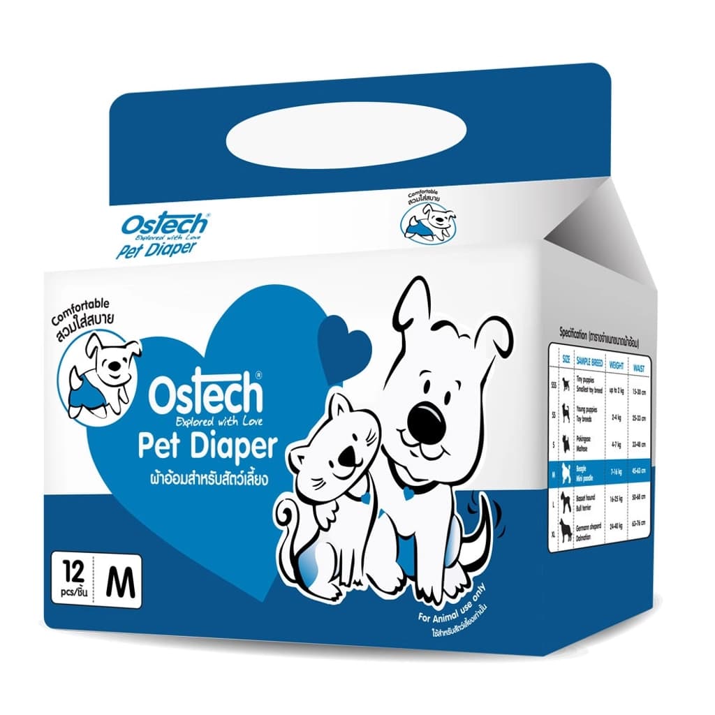 Ostech Pet Diaper Size M 12 Pcs.