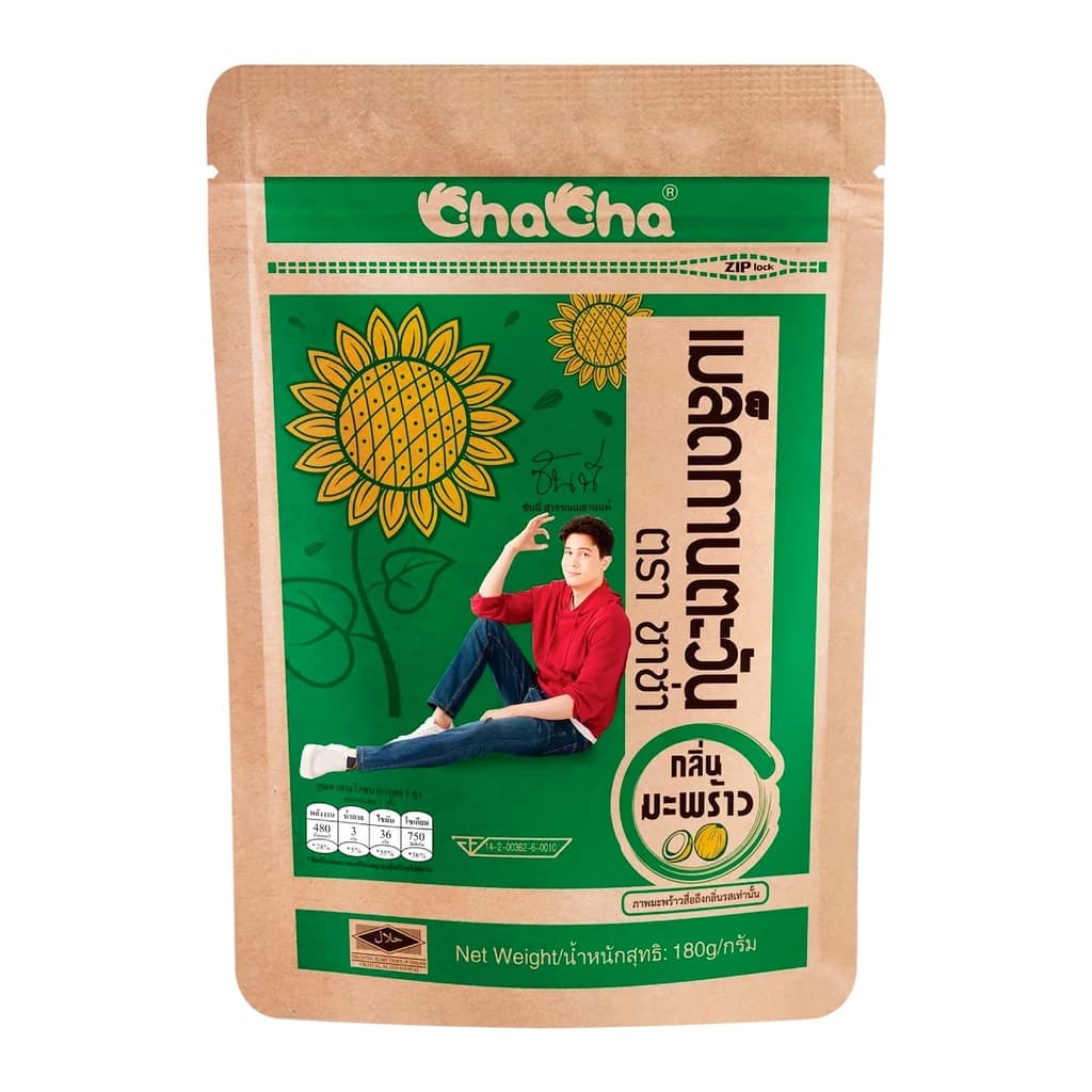 CHACHA SUNFLOWER SEEDS COCONUTS 180G.