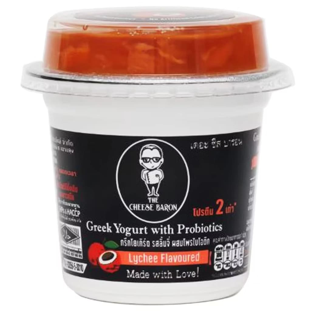 The Cheese Baron GREEK YOGURT LYCHEE 100G.